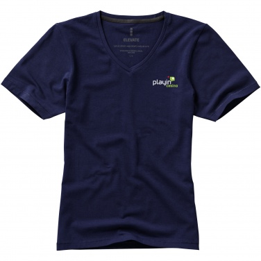 Logotrade promotional gift picture of: Kawartha short sleeve ladies T-shirt, navy