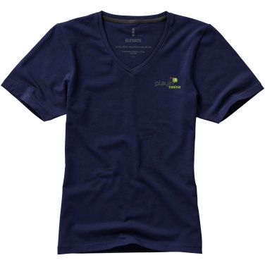 Logo trade promotional merchandise picture of: Kawartha short sleeve ladies T-shirt, navy