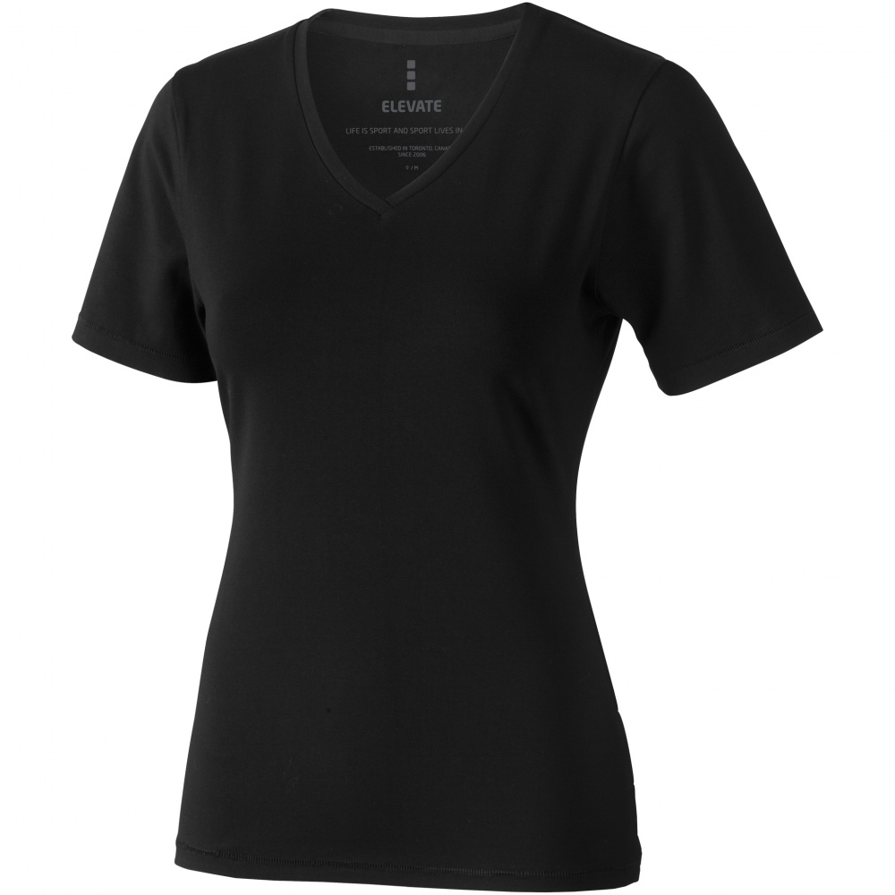 Logo trade promotional giveaways picture of: Kawartha short sleeve ladies T-shirt, black