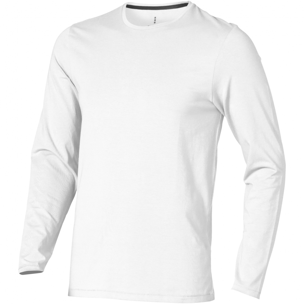 Logo trade promotional merchandise picture of: Ponoka long sleeve T-shirt, white