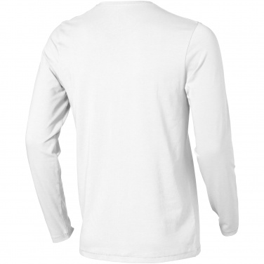 Logo trade corporate gifts image of: Ponoka long sleeve T-shirt, white