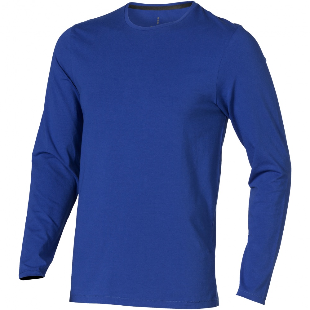 Logo trade promotional giveaways image of: Ponoka long sleeve T-shirt, blue