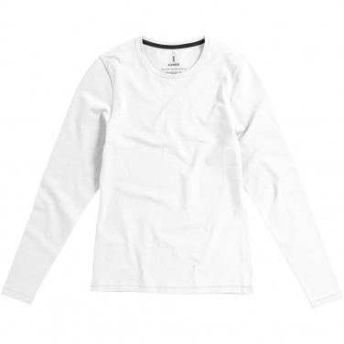 Logo trade promotional item photo of: Ponoka long sleeve ladies T-shirt, white