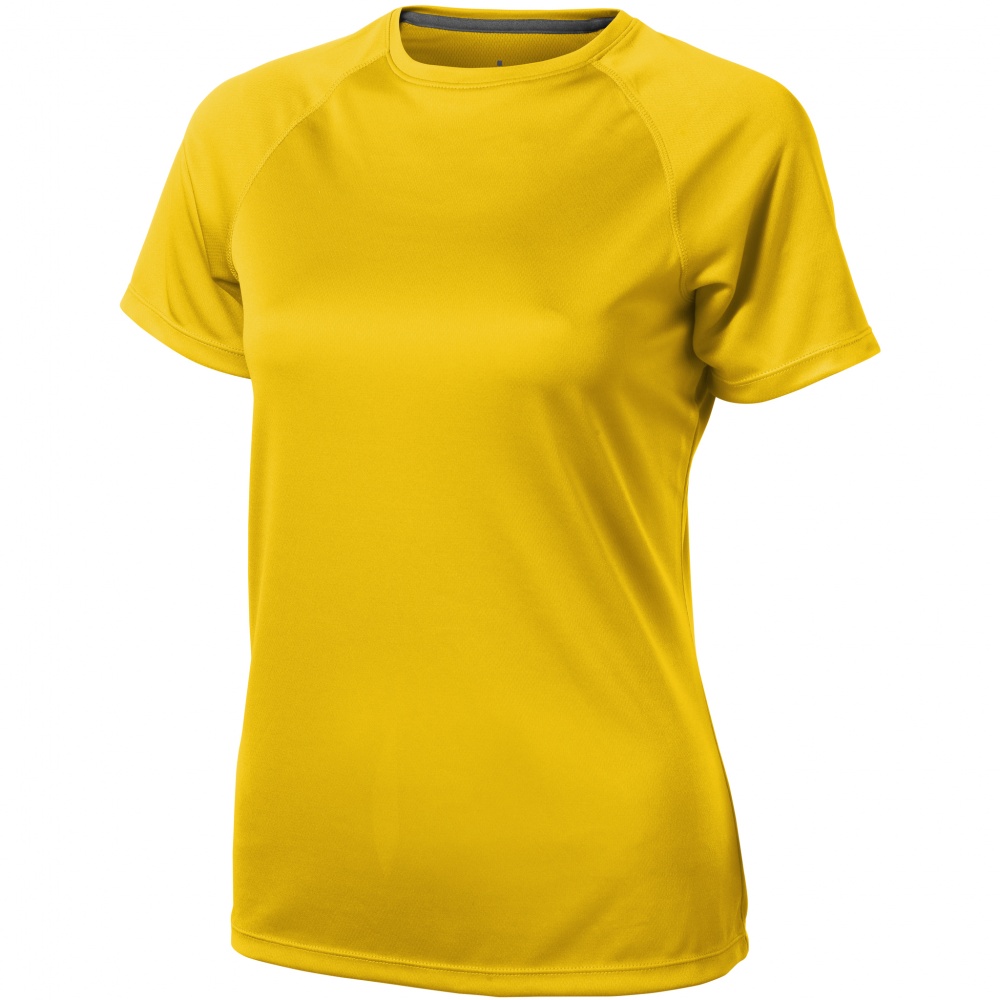 Logotrade promotional merchandise picture of: Niagara short sleeve ladies T-shirt, yellow