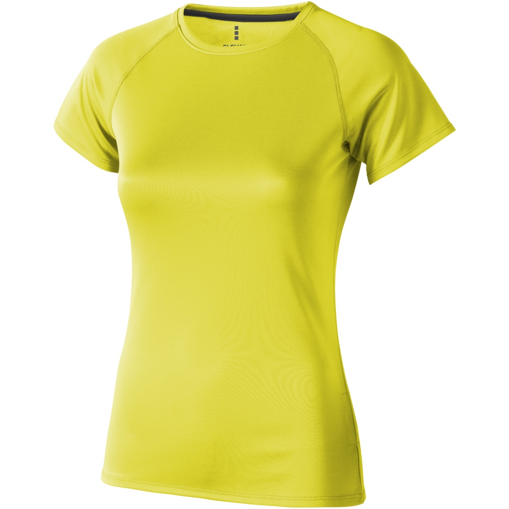 Logotrade promotional gift image of: Niagara short sleeve ladies T-shirt, neon yellow