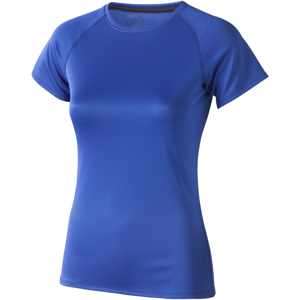 Logo trade promotional items image of: Niagara short sleeve ladies T-shirt, blue