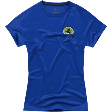 Logo trade advertising products picture of: Niagara short sleeve ladies T-shirt, blue