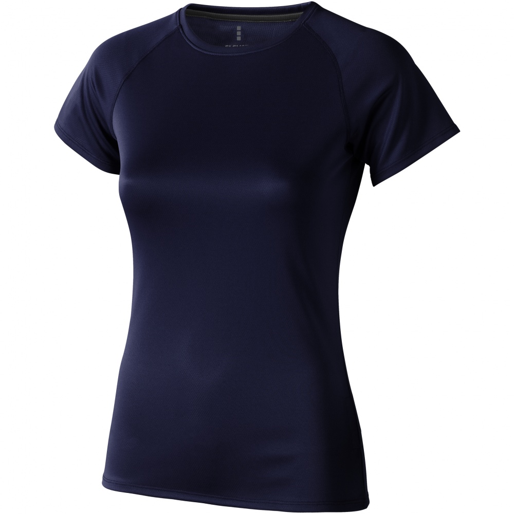 Logotrade promotional merchandise picture of: Niagara short sleeve ladies T-shirt, navy