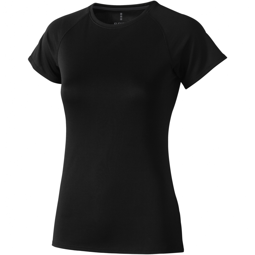 Logo trade advertising products image of: Niagara short sleeve ladies T-shirt, black