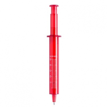 Logotrade promotional product picture of: Ball pen "syringe", Red