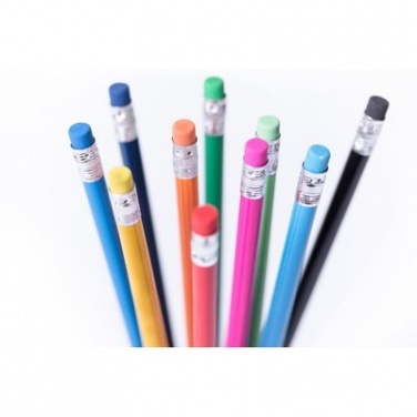 Logo trade promotional gifts picture of: Pencil with eraser, Black