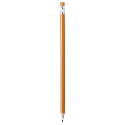 Logo trade promotional items image of: Pencil with eraser, Orange