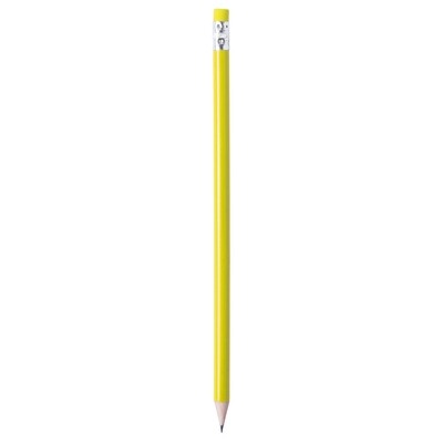 Logo trade promotional gifts picture of: Pencil with eraser, Yellow