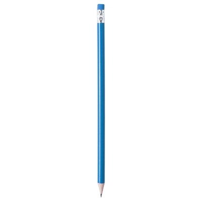 Logo trade promotional gifts picture of: Pencil with eraser, Blue