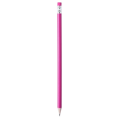 Logo trade corporate gifts image of: Pencil with eraser, Pink