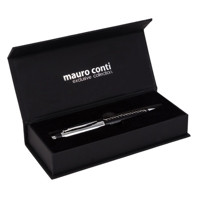 Logotrade promotional merchandise photo of: Mauro Conti ball pen with USB memory stick, Black