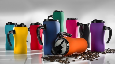 Logo trade promotional giveaways image of: THERMAL MUG COLORISSIMO, 500 ml, blue