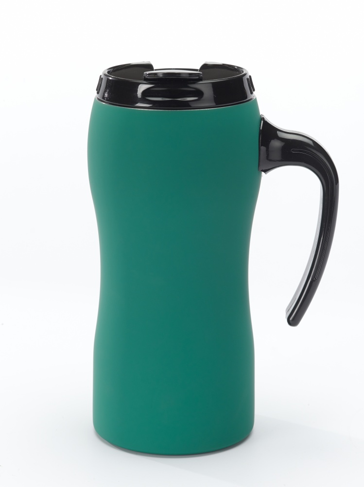 Logotrade promotional giveaway image of: THERMAL MUG COLORISSIMO, 500 ml, green