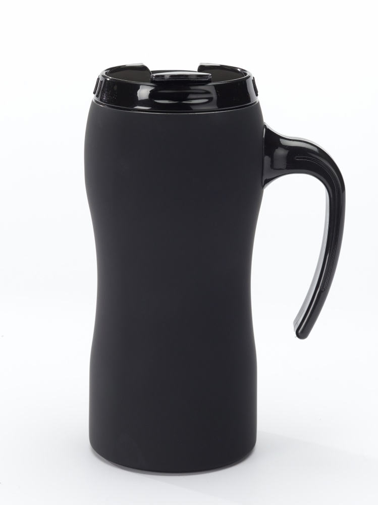 Logotrade promotional item picture of: THERMAL MUG COLORISSIMO, 500 ml, black