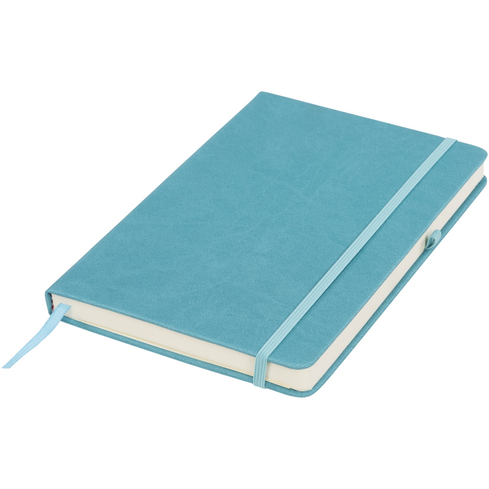 Logotrade promotional gift image of: Rivista notebook medium, aqua blue