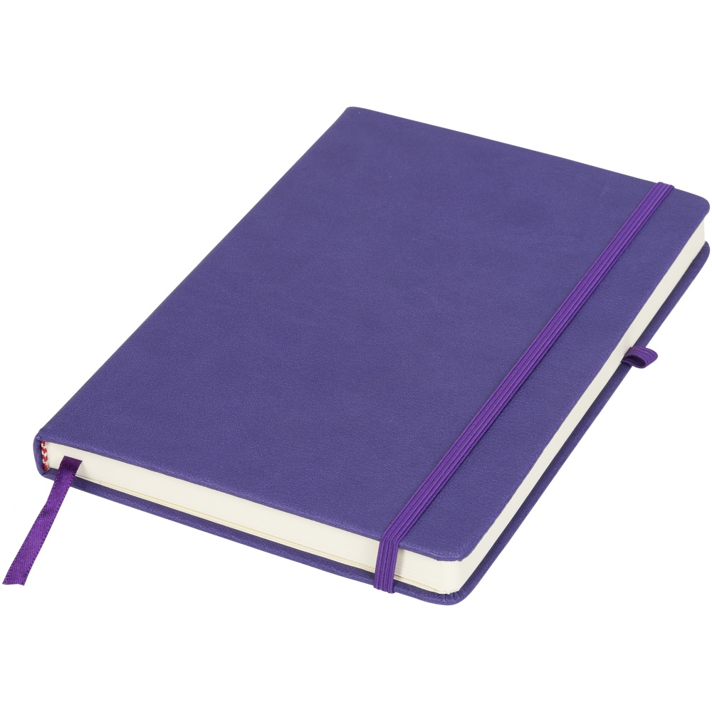 Logo trade business gift photo of: Rivista notebook medium, purple