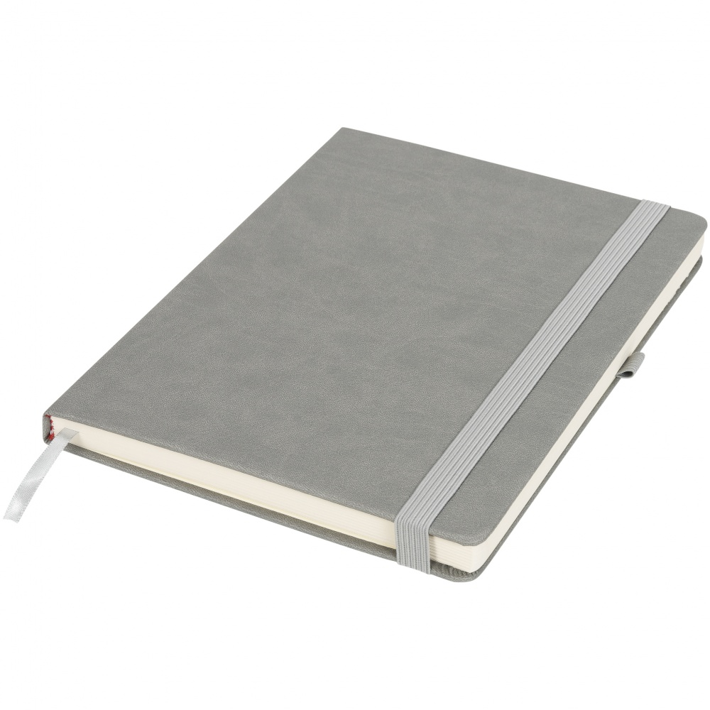 Logo trade promotional merchandise picture of: Rivista notebook large, grey