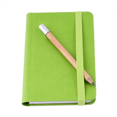 Logo trade promotional products image of: Notebook A7, Green