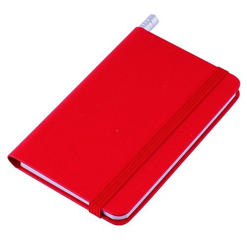 Logo trade promotional giveaway photo of: Notebook A7, Red