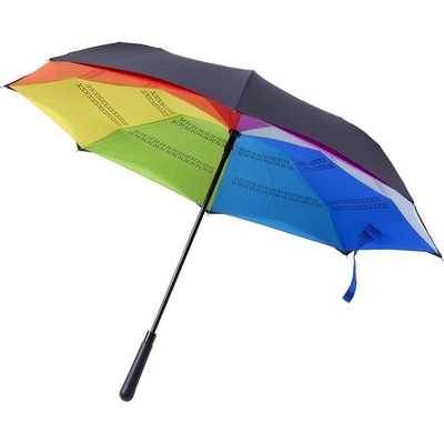 Logo trade advertising product photo of: Colourful reversible automatic umbrella, multicolor