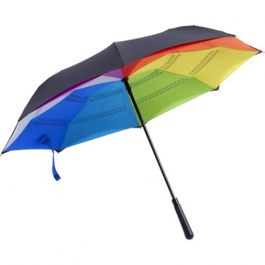 Logo trade promotional products picture of: Colourful reversible automatic umbrella, multicolor