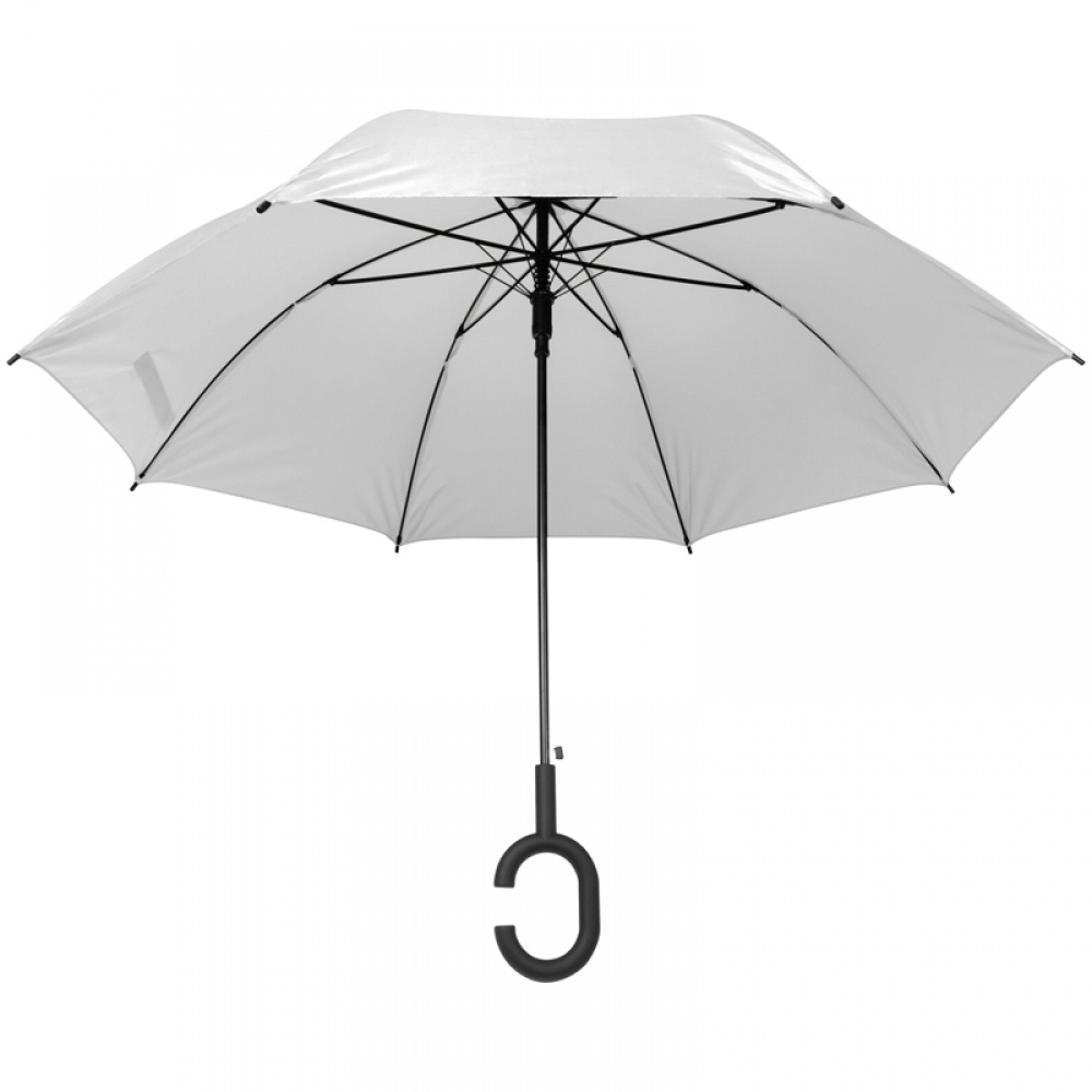 Logo trade advertising products picture of: Hands-free convinient umbrella, white