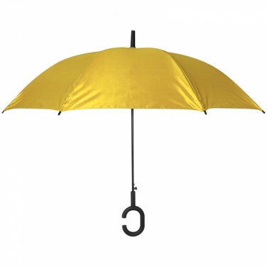 Logo trade promotional items image of: Hands-free convinient umbrella, yellow