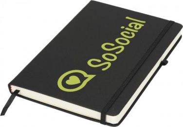 Logo trade promotional items picture of: Rivista medium notebook, black