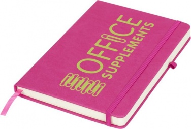 Logo trade promotional merchandise image of: Rivista notebook medium, magneta