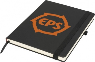 Logo trade promotional giveaways image of: Rivista notebook large, black