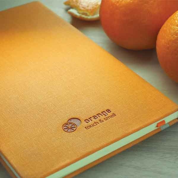 Logotrade promotional gifts photo of: Orange-scented A5 notebook, orange