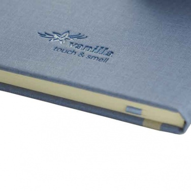 Logo trade promotional products image of: Vanilla-scented A5 notebook, blue