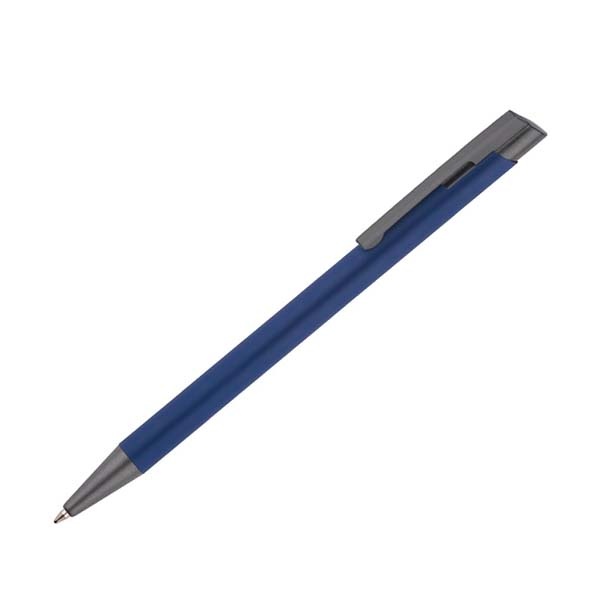 Logotrade promotional item image of: Soft touch ballpen Optima, blue