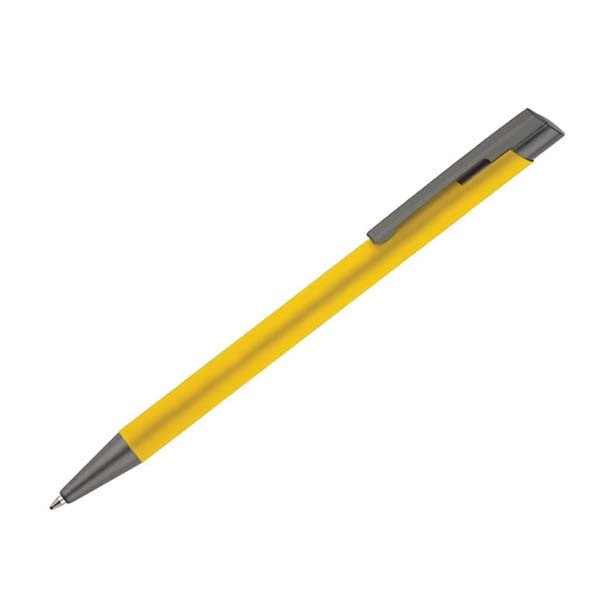 Logo trade advertising product photo of: Soft touch ballpen Optima, yellow