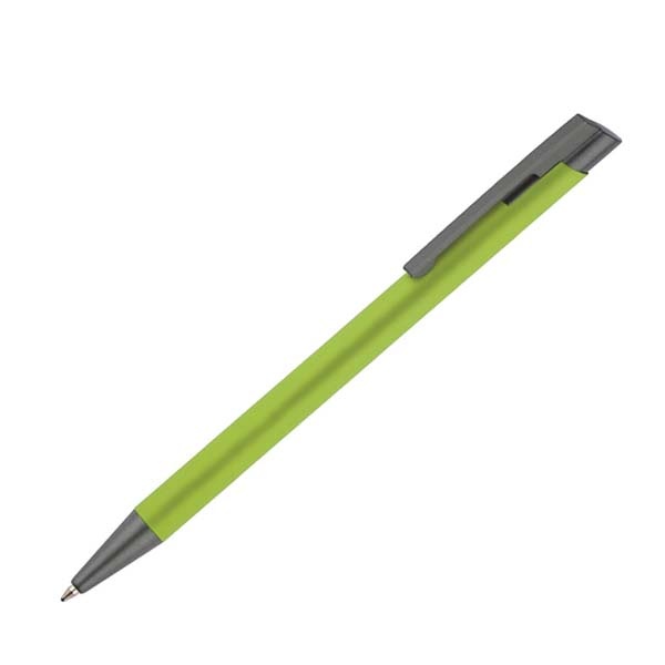 Logotrade promotional gift picture of: Soft touch ballpen Optima, light green