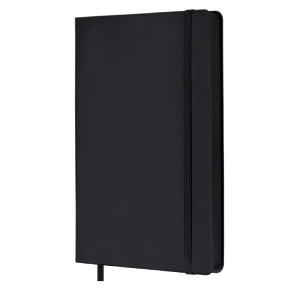 Logo trade promotional item photo of: Grid notebook Shady GRS A5, black