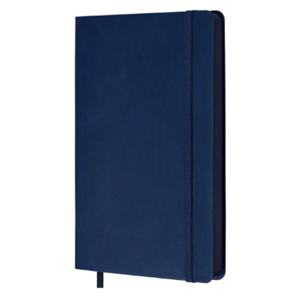 Logo trade promotional products image of: Grid notebook Shady GRS A5, navyblue