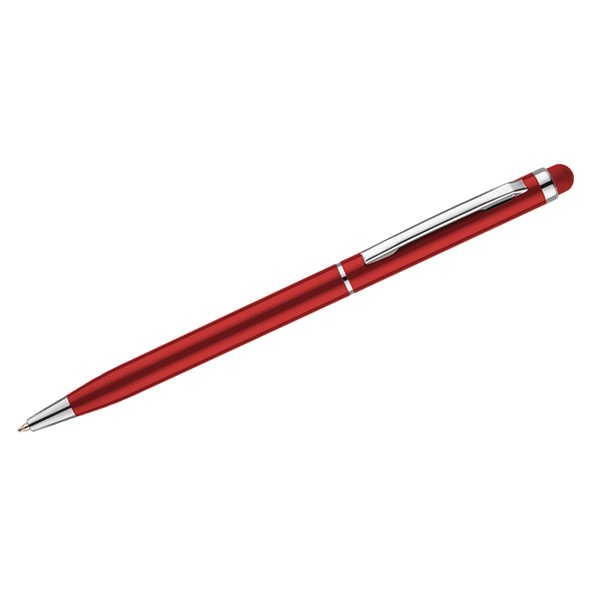 Logo trade promotional items picture of: Touch pen Tin, red