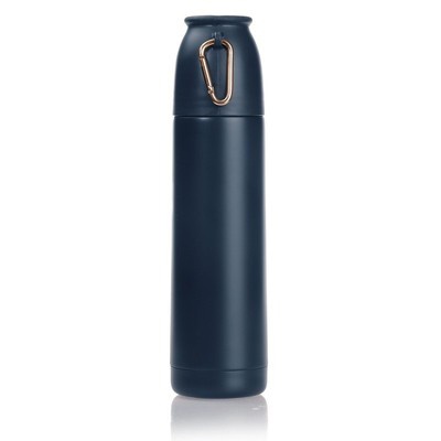 Logotrade promotional product image of: Thermos 500 ml Air Gifts with carabiner, navy blue