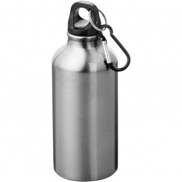 Logotrade promotional merchandise image of: Oregon 400 ml aluminium water bottle with carabiner