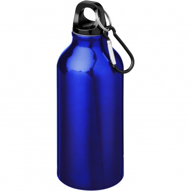 Logotrade advertising products photo of: Oregon 400 ml aluminium water bottle with carabiner