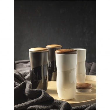 Logo trade business gift photo of: Reno 370 ml double-walled ceramic tumbler