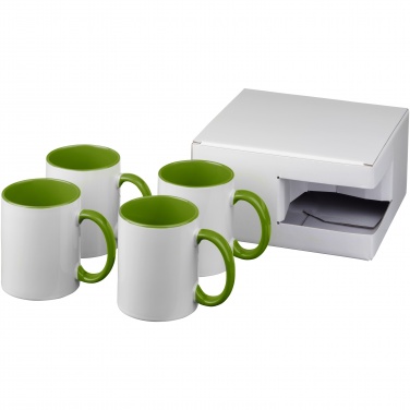 Logo trade corporate gifts image of: Ceramic sublimation mug 4-pieces gift set