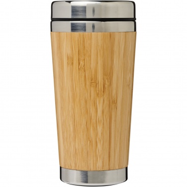 Logotrade promotional item picture of: Bambus 450 ml tumbler with bamboo outer