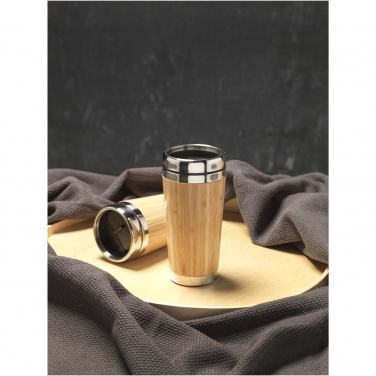 Logotrade business gift image of: Bambus 450 ml tumbler with bamboo outer